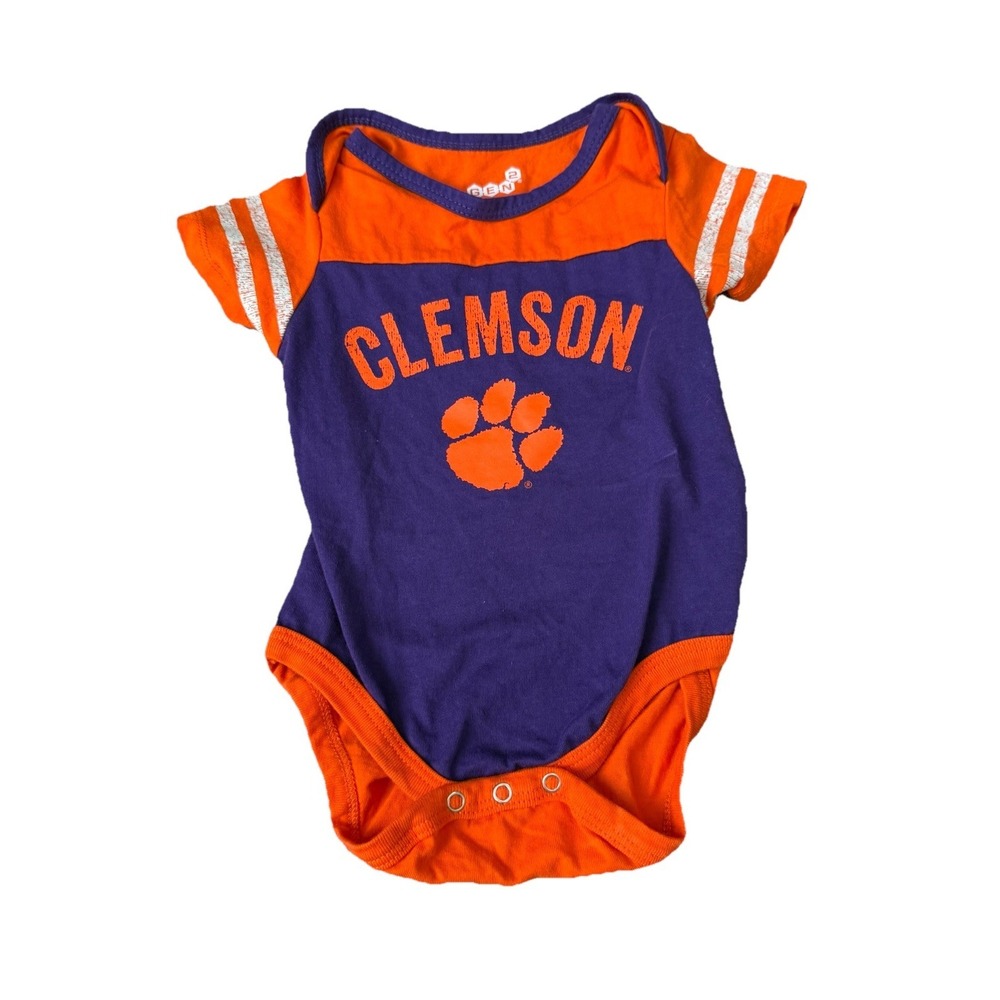 Clemson Tigers Baby Infant One Piece Sleepies Football NCAA Sports 6/9 Mo